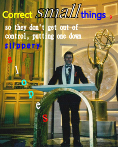 Emmy at podium